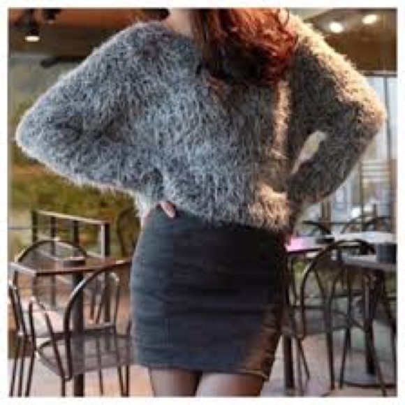 PacSun Sweaters - FUZZY GRAY SWEATER